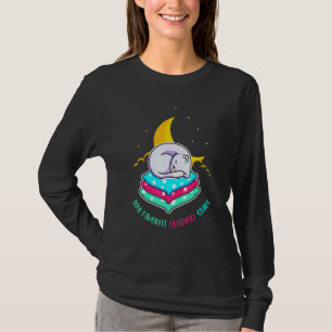 Camiseta Mascota Moon Night Sleepy Napping Sleeping Animal 