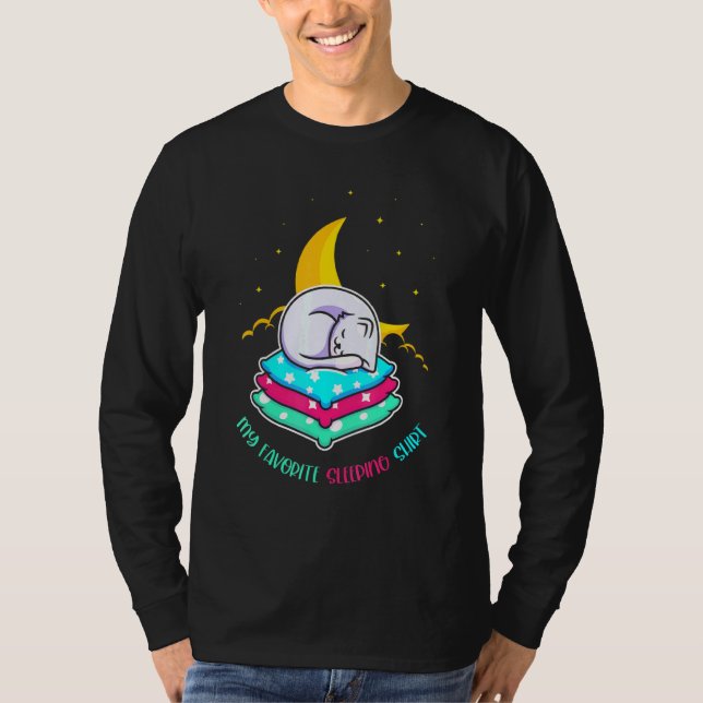 Camiseta Mascota Moon Night Sleepy Napping Sleeping Animal  (Anverso)