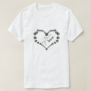 Camiseta Mascota Paw Heart Mi verdadero amor