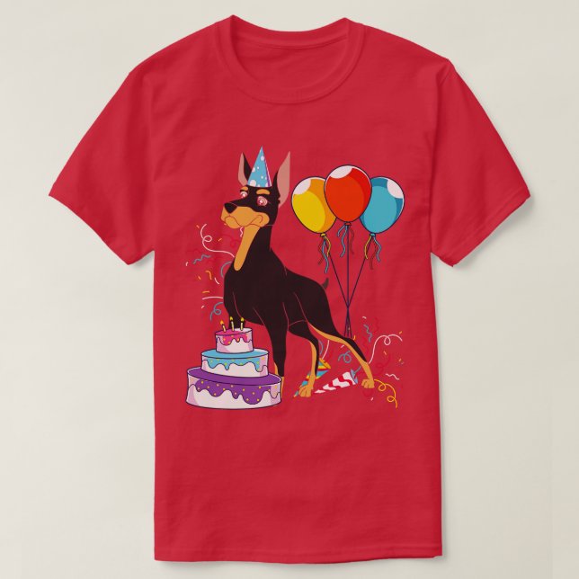 Camiseta Mascota Perro Fiesta de cumpleaños Perro Perro Per (Diseño del anverso)