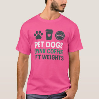 CAMISETA MASCOTA PERROS BEBER PESOS DE ALTAVO DE CAFÉ