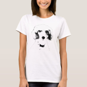 Camiseta Mascota personalizado Foto Maggie Poodle Tee Gráfi