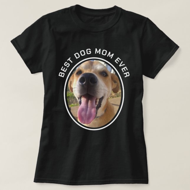 Camiseta Mascota personalizado Foto Mejor Mamá Perro (Diseño del anverso)
