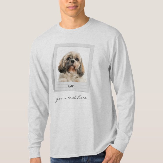 Camiseta Mascota personalizado Fotograma de cumpleaños pers (Anverso)