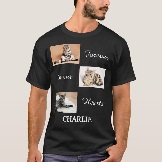 Camiseta Mascota personalizado Nombre 3 Protector de fotos  (Anverso)