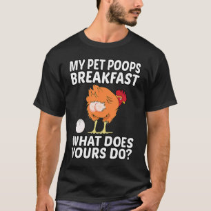 Camiseta Mascota Pollo Mi Mascota Hace Caca Desayuno Qué Ha