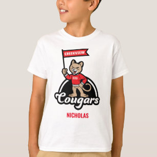 Camiseta Mascota Primaria del Pequeño Cougar de Creekview