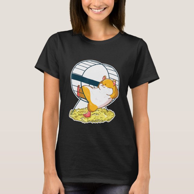Camiseta Mascota propietario de Hamster Wheel Nap Animal Ha (Anverso)