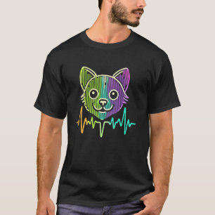 Camiseta Mascota Propietario Kitten Lover Electrocardiogram