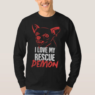 Camiseta Mascota rescata a Chihuahua Shelter Dog Demon