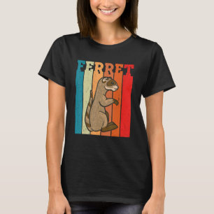Camiseta Mascota Retro Ferret Animal Ferret