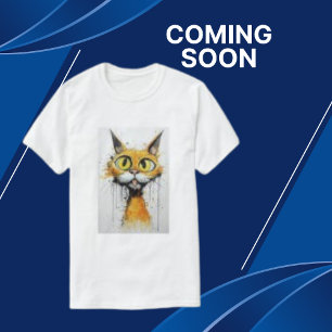Camiseta Mascota retro gato amarillo vintage masculino