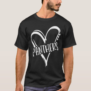 Camiseta Mascota Retro Panthers Espiritú Escolar Unisex Pan