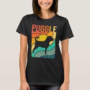 Camiseta Mascota retro puggle, perro mamá papá regalo