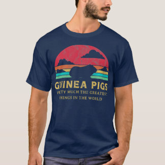 Camiseta Mascota Retro Sunset de Cerdo de Guinea