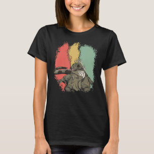 Camiseta Mascota Retro Vida Silvestre Reptile Animal Lizard