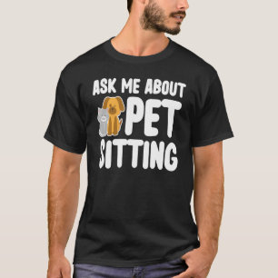 Camiseta Mascota Sentado Perro Y Gato Pregúntenme Mascota H