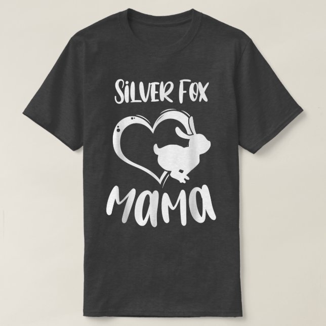Camiseta Mascota Silver Fox Mama Dueña de Conejo Madre Muje (Diseño del anverso)