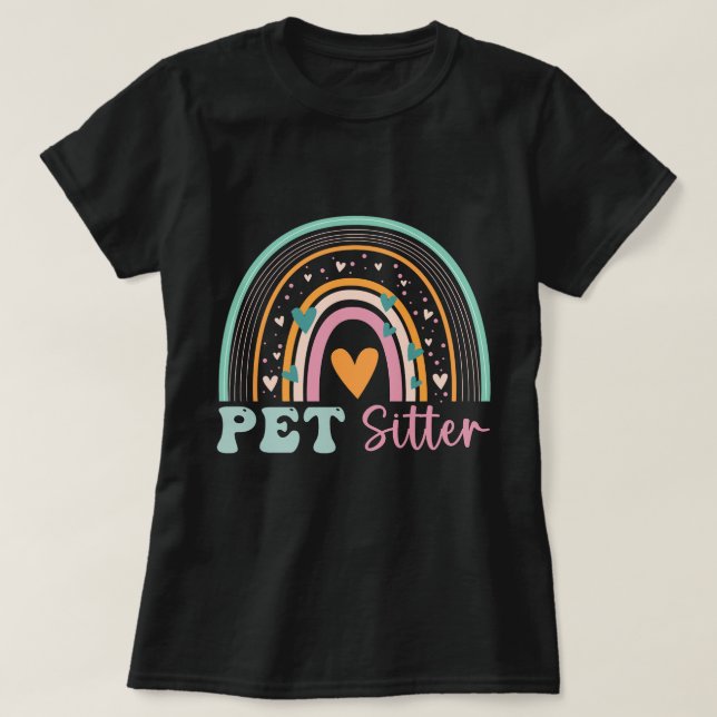 Camiseta Mascota sitter mujeres aprecian a mascota gato (Diseño del anverso)