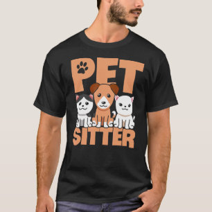 Camiseta Mascota Sitter Perro Mascota Gráfico Sentado Perro