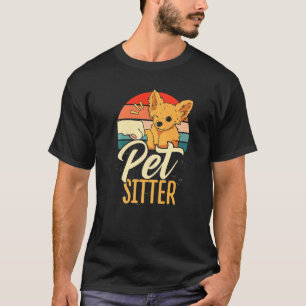 Camiseta Mascota Sitter Perro Mascota Gráfico Sentado Perro