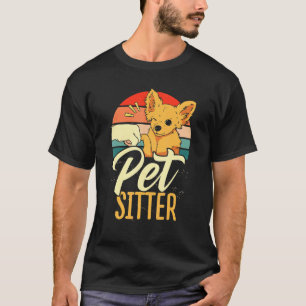 Camiseta Mascota Sitter Perro Mascota Gráfico Sentado Perro
