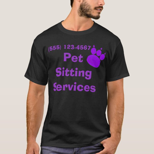 Camiseta Mascota Sitting Services Paw Print (Anverso)
