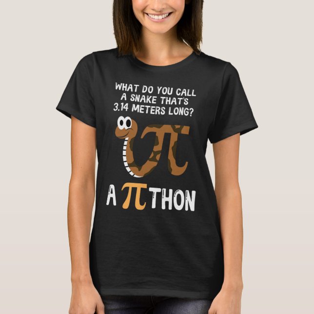 Camiseta Mascota Snake Math Pi Day Python (Anverso)