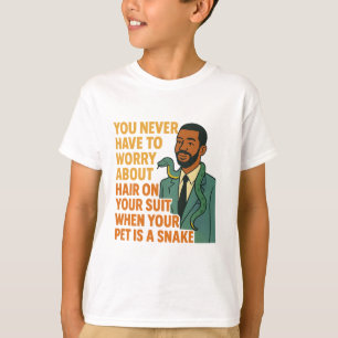 Camiseta Mascota Snake No Hair Suit Gráfica divertida