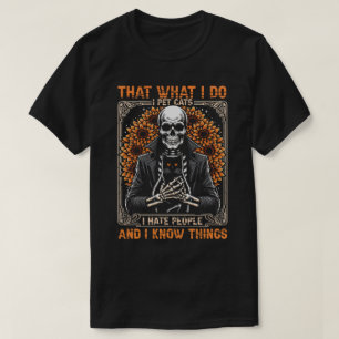 Camiseta MASCOTA TA110-I Gatos Que Odio A La Gente Y Conoce