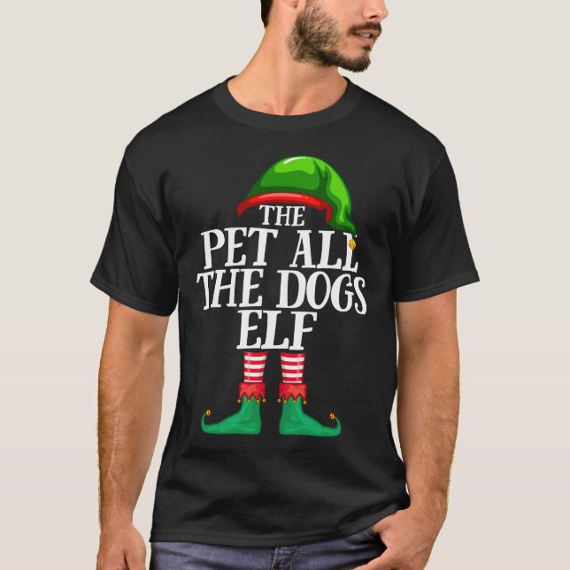 Camiseta Mascota Todos Los Perros Navidades De Familia Elf  (Anverso)
