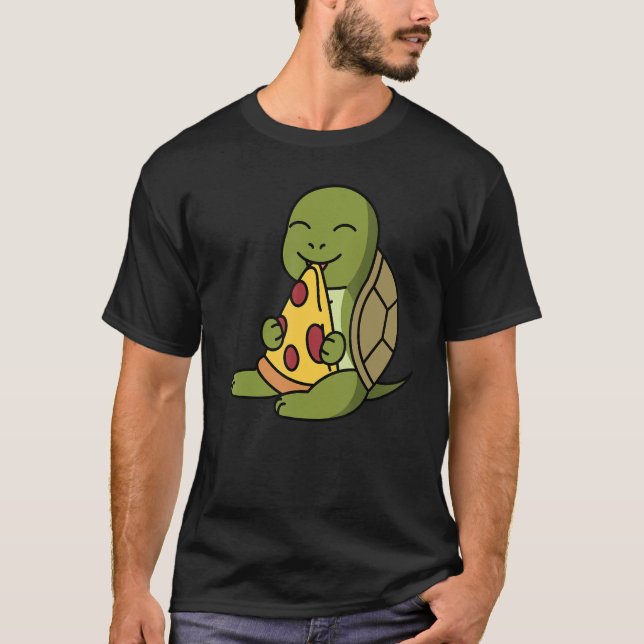 Camiseta Mascota Tortoise Eating Pizza (Anverso)