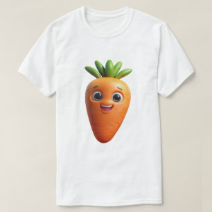 Camiseta mascota zanahoria de dibujos animados 3D