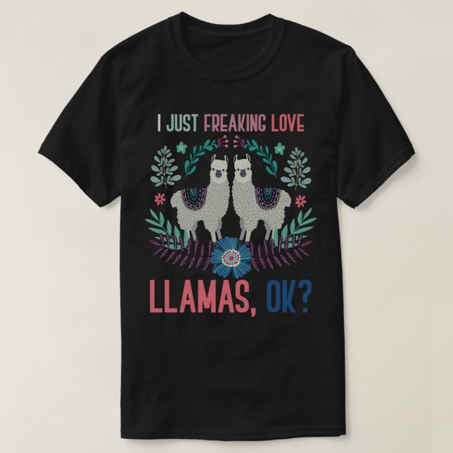 Camiseta Mascota Zoológico Animal Alpaca Llama (Diseño del anverso)