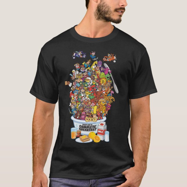 Camiseta Mascotas de cereales - Parte de un desayuno comple (Anverso)