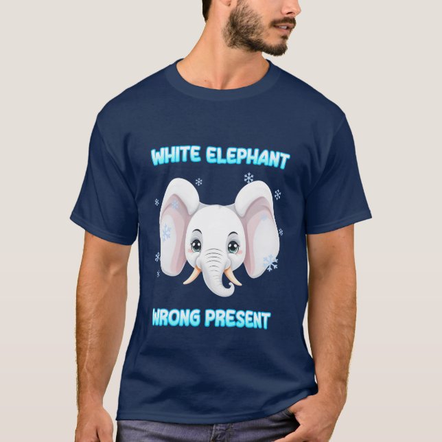 Camiseta Mascotas de elefantes blancos de Santa Navidades e (Anverso)