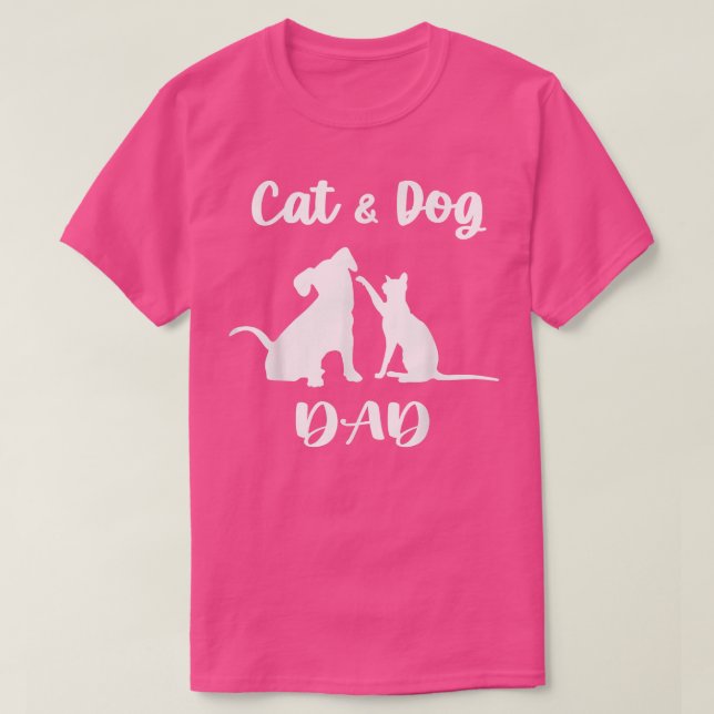 Camiseta Mascotas de gatos y perros adoran a los hombres co (Diseño del anverso)
