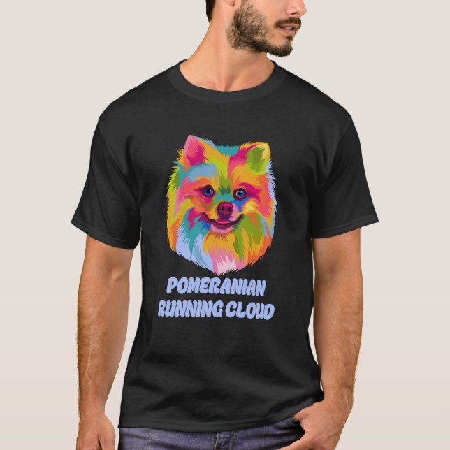 Camiseta Mascotas de humor de perros en la nube de Pomerani (Anverso)