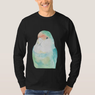 Camiseta Mascotas de loro de pintura de color acuático de L