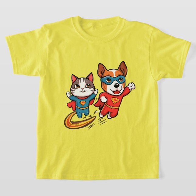 Camiseta Mascotas de superhéroes niños (Distribución)