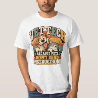 Camiseta Mascotas de Técnico Veterinario No Leen