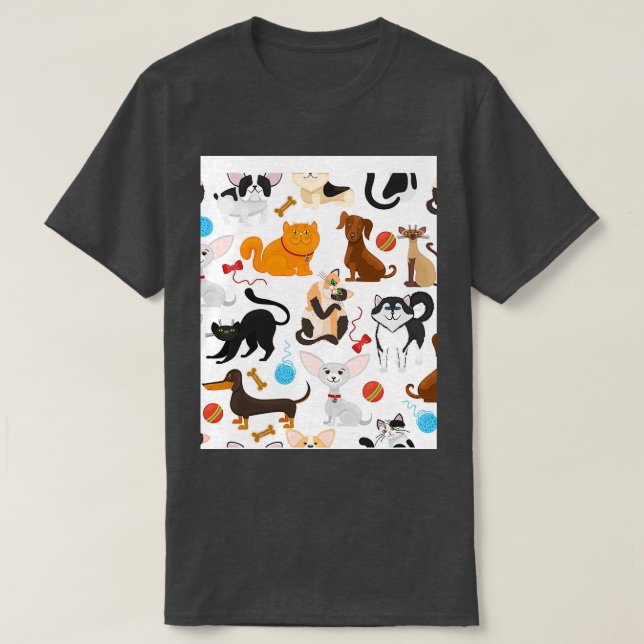 Camiseta Mascotas gatitos y cachorros pedigrí mascota con j (Diseño del anverso)