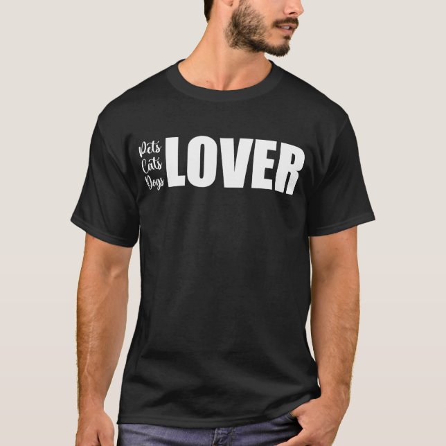 Camiseta mascotas gatos perros amante (Anverso)