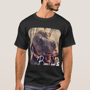 Camiseta Mascotas modernas simples nombre y foto cool Nge