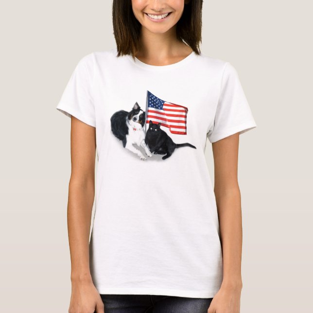Camiseta Mascotas patrióticos (Anverso)