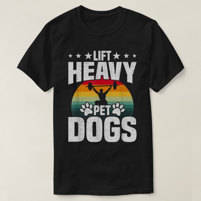 Camiseta Mascotas pesados elevadores Perros Bodybuilding Ha (Diseño del anverso)