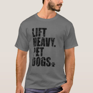 Camiseta Mascotas pesados elevadores perros divertidos gimn