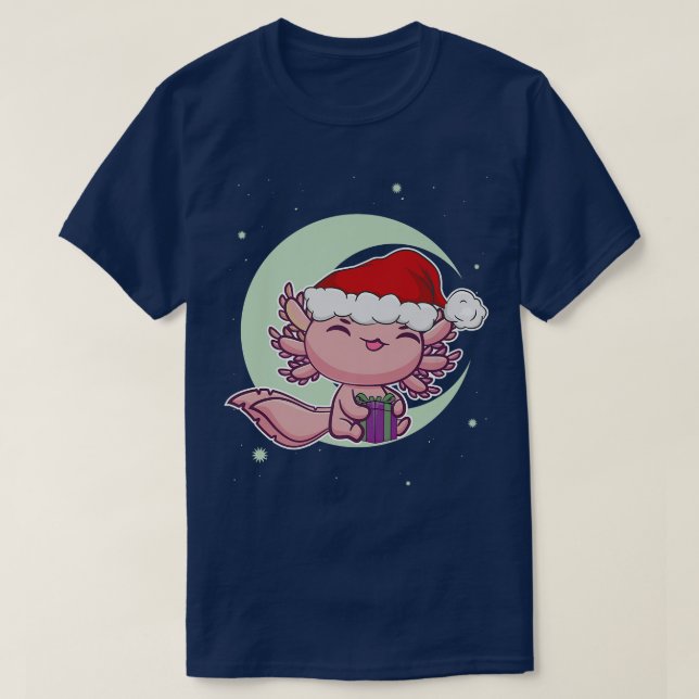 Camiseta Mascotas rosados  Navidades blancos hasta Meican S (Diseño del anverso)