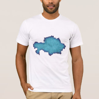 Camiseta masculina abstracta de acuarela azul