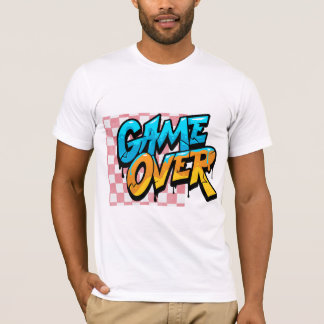 Camiseta masculina abstracta de acuarela azul